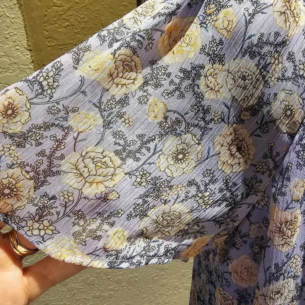 Lauren Conrad Top L Boho Cottagecore Peasant Garden Romantic Soft Surrounding - Picture 8 of 13